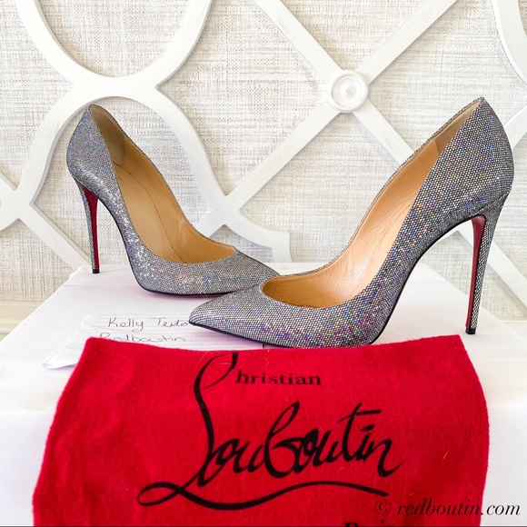 ❣️Sold Louboutin So Kate Silver Glitter Pumps - Picture 3 of 8